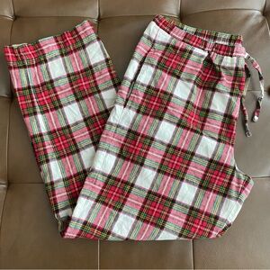 Hanna Andersson men’s Red Plaid Pants Large